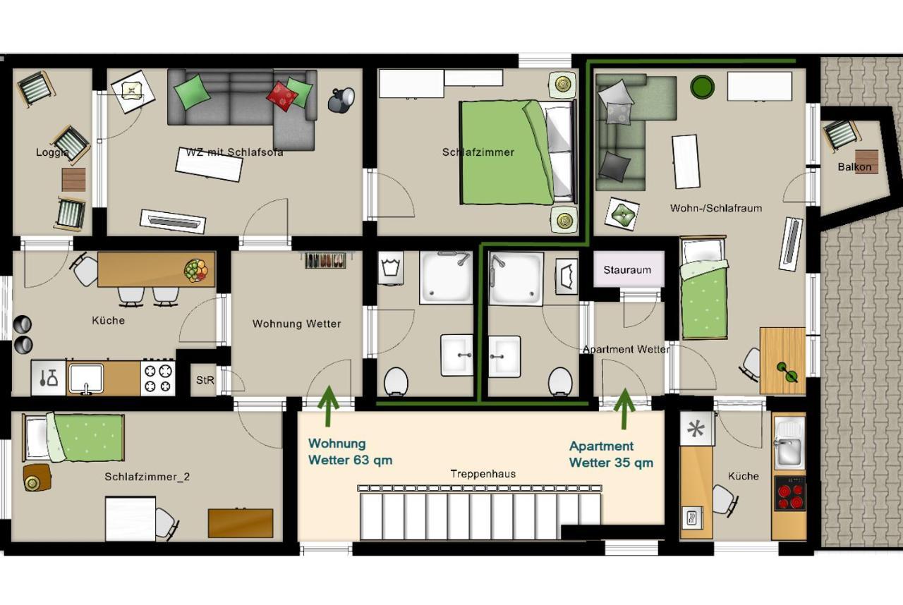 Haus Homann-Schneider, Wohnung Wetter Wetter  Exterior foto